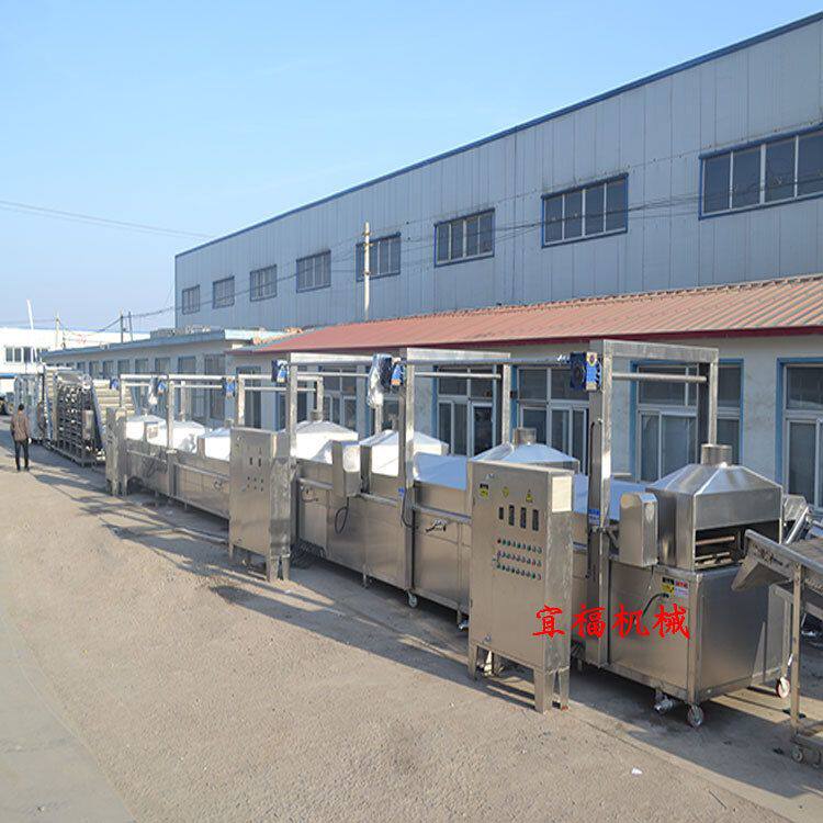 豆泡油炸机_豆泡油炸机价格_全自动豆泡油炸生产线价格图片