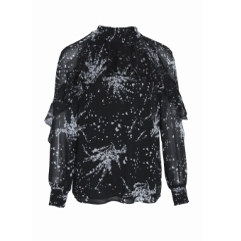 【廖廖粉丝专属】曼德诗优雅气质雪纺衫2025春季