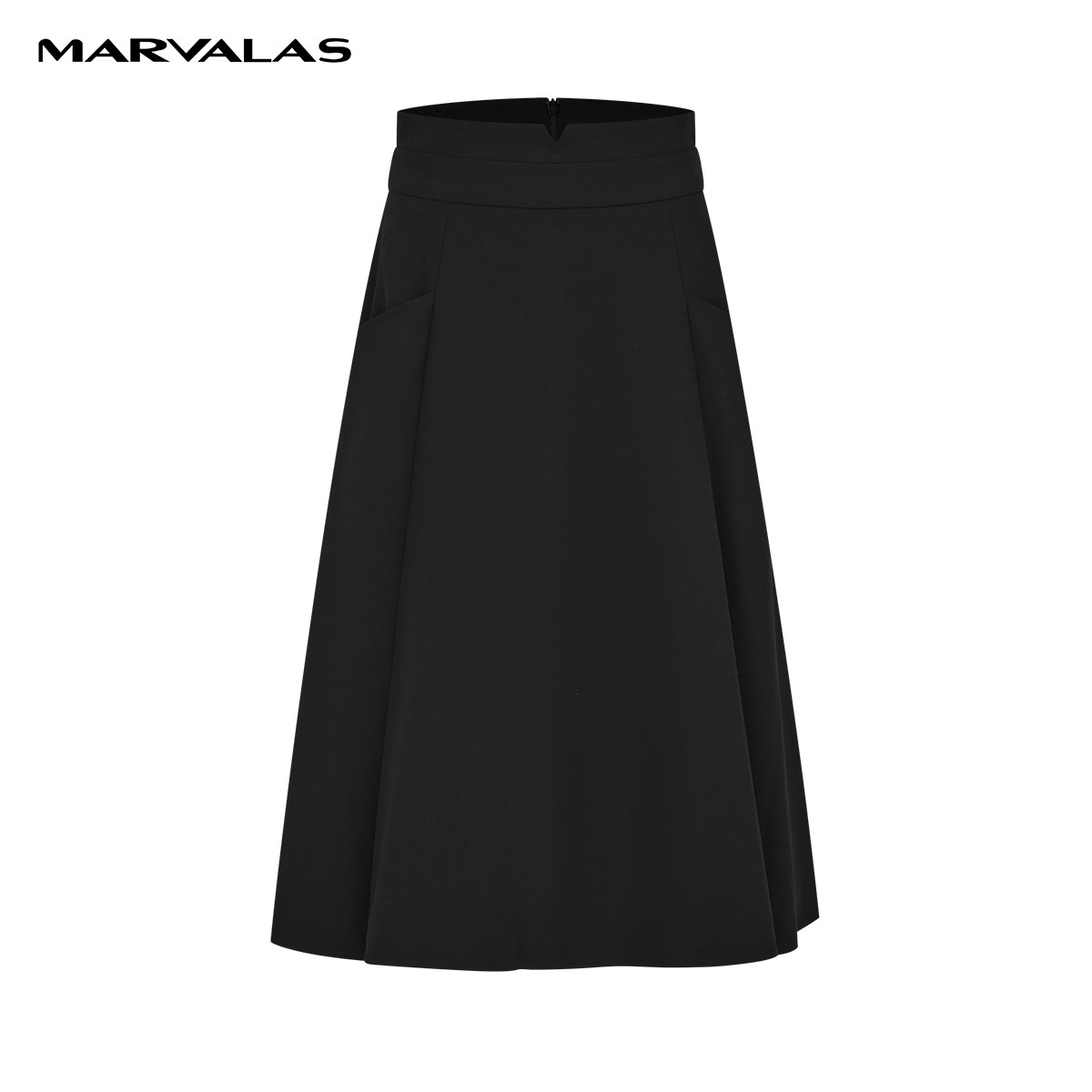 【粉丝专属】曼德诗半身裙春秋新款弹力小黑裙中长裙M207301693