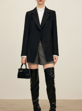 【粉丝专属】女装连衣裙时尚气质赫本风一体西服连衣裙Y430633