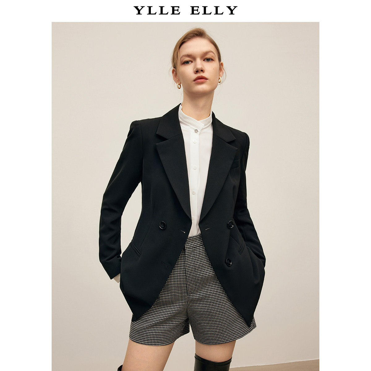 【廖廖粉丝专属】YLLE ELLY简约复古西服秋冬新款长袖