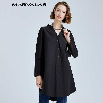曼德诗中长款外穿休闲风百搭上衣