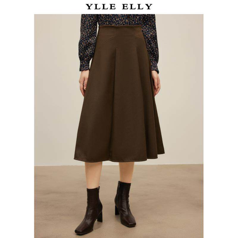 【廖廖粉丝专属】YLLE ELLY纯色高腰半身裙202