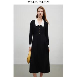 【廖廖粉丝专属】YLLE ELLY黑白撞色连衣裙