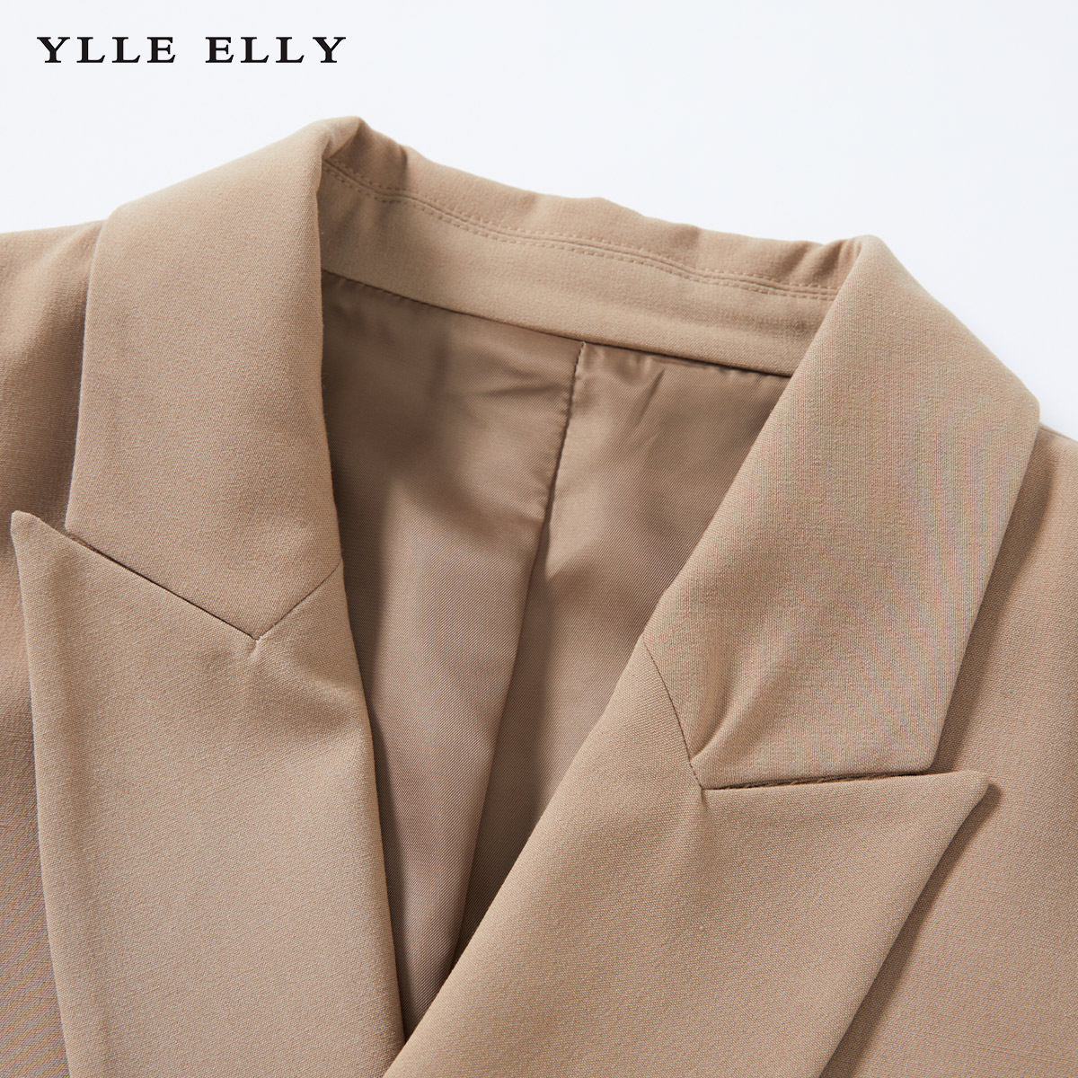 【廖廖专属】衣衫妙影驼色西装外套女2025夏季简约正装收腰时尚通