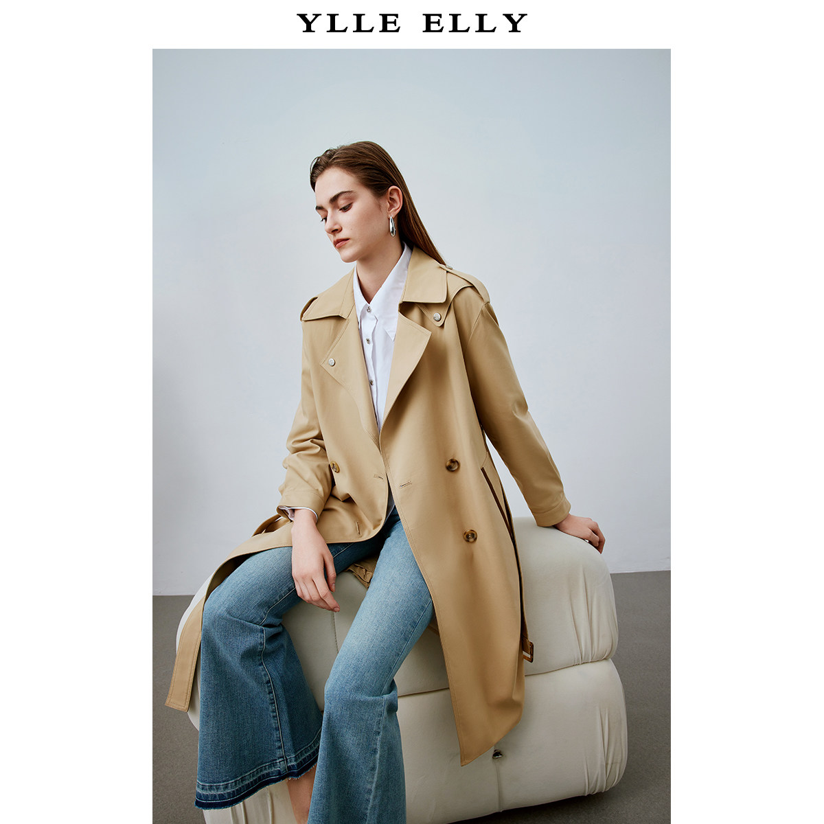 【粉丝专属】气质通勤风衣女2025春季新款时尚双排扣风衣,女装/女士精品,风衣,淘宝优惠券,粉丝福利购,淘宝优惠卷