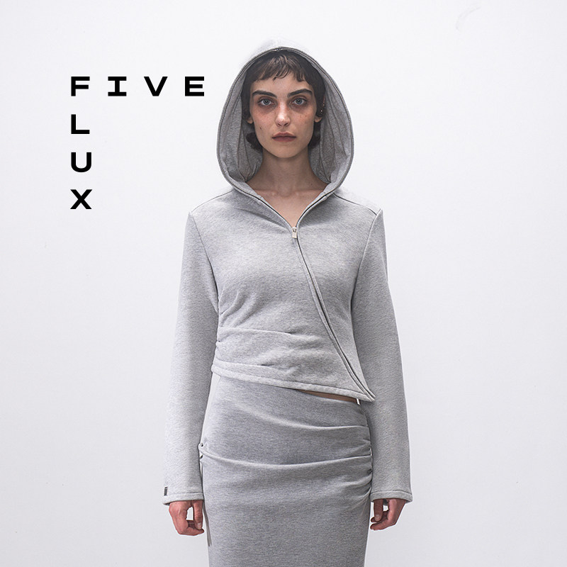 FIVEFLUXURBAN斜拉链卫衣女