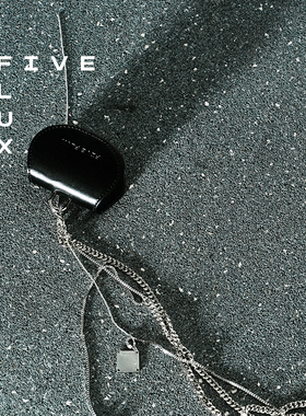 FIVE FLUX「CHILL 岐傲」耳机包 项链挂绳皮质耳机盒配饰