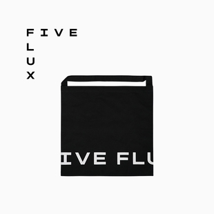 WH00001 FIVE INS通勤大容量字母黑色帆布包 时尚 FLUX