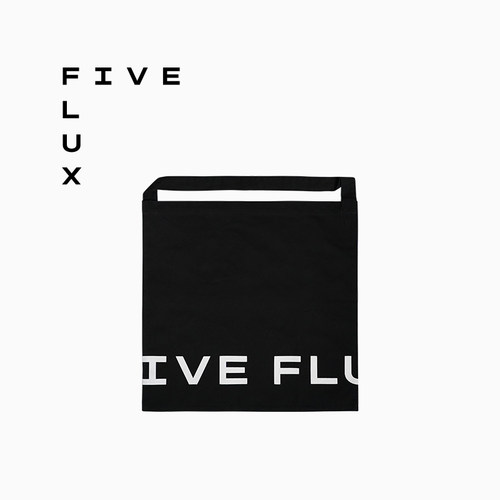 FIVE FLUX 时尚INS通勤大容量字母黑色帆布包 WH00001 FF