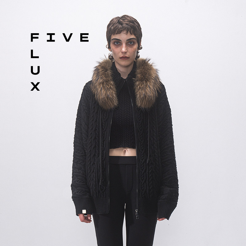 FIVE FLUX URBAN系列2026新款针织衫开衫长袖毛衣毛针织外套上衣