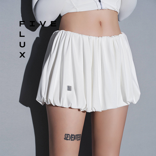 FIVE FLUX URBAN系列含安全裤甜酷花苞褶皱A字裙伯克利禁穿短裙
