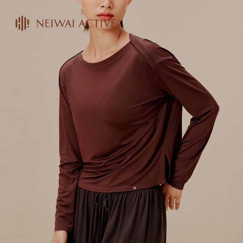 NEIWAI内外女士肩部交叠长袖上衣瑜伽舞蹈NEIWAIN212WA3210