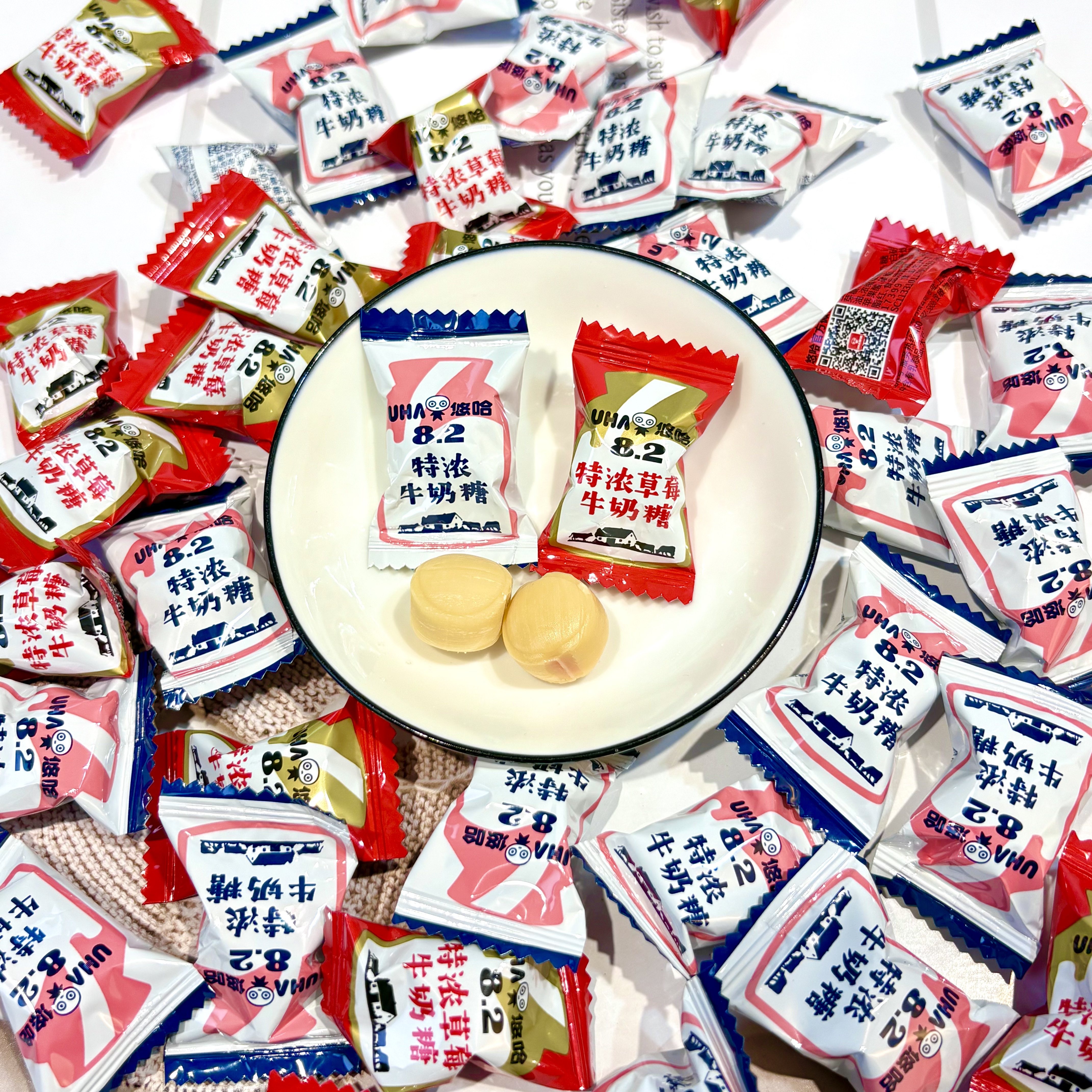 UHA悠哈特浓夹心牛奶糖500g婚庆喜糖休闲零食奶糖味觉糖果喜礼