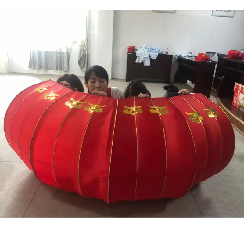 美宫灯红舞蹈道具灯笼片跳舞用拼接灯笼 半片灯笼花瓣半圆灯笼