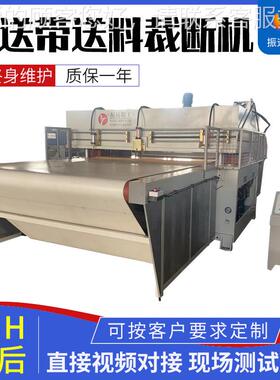 XCLP3-40振远全自动连续多层模输送料裁断机皮革布料带面膜下机珍