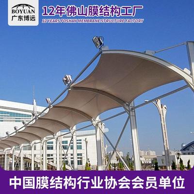 膜结构电动车停车棚户外景观棚汽车充电桩钢结构张拉膜遮阳雨篷厂