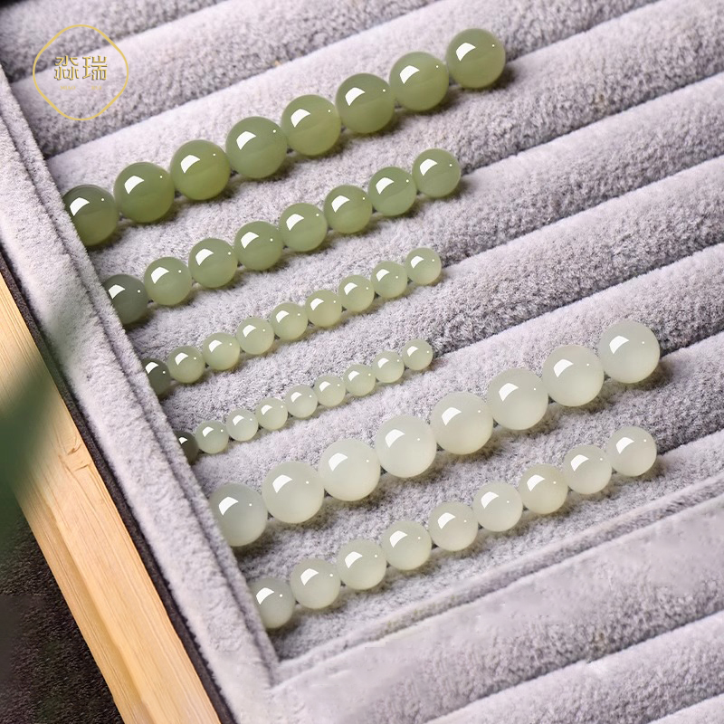 和田玉散珠串珠朱砂单珠手串手链
