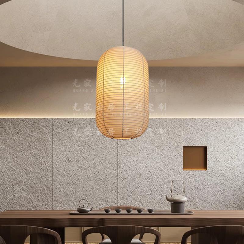 侘寂风饭厅吊灯日式覆古民宿餐桌吧台灯设计师款卧室灯具