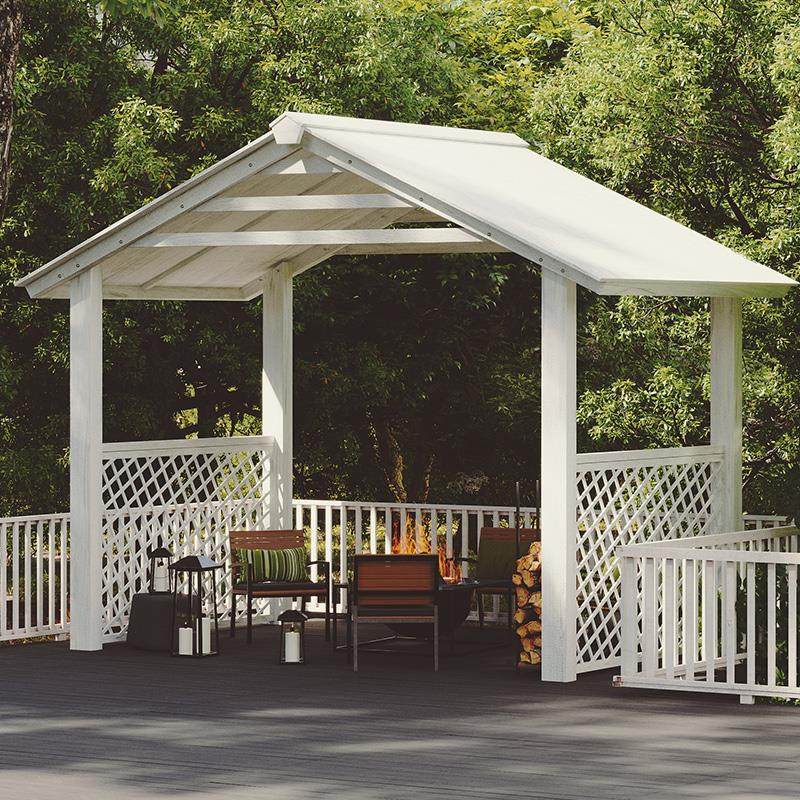 防腐木小木屋户外民宿帐篷房新中式移动木制四方亭子公园凉亭组装