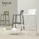 酒吧椅 休闲 北欧简约设计师塑料吧椅个性 高脚吧凳子叠放创意时尚