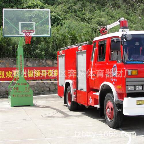 直销户外动体式仿地液压篮球架升降式埋式移各种箱配btty钢化玻璃