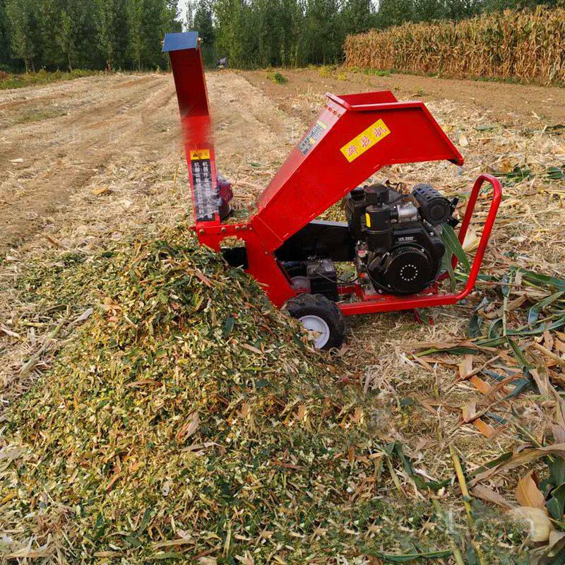 家用小型移动式葡萄火龙果枝条树枝粉碎机 履带自走式树枝粉碎机