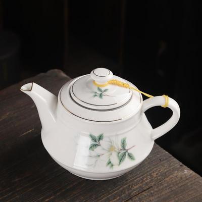大容量陶瓷茶壶花茶壶家用带过滤网釉中彩瓷器办公室商用喝茶壶