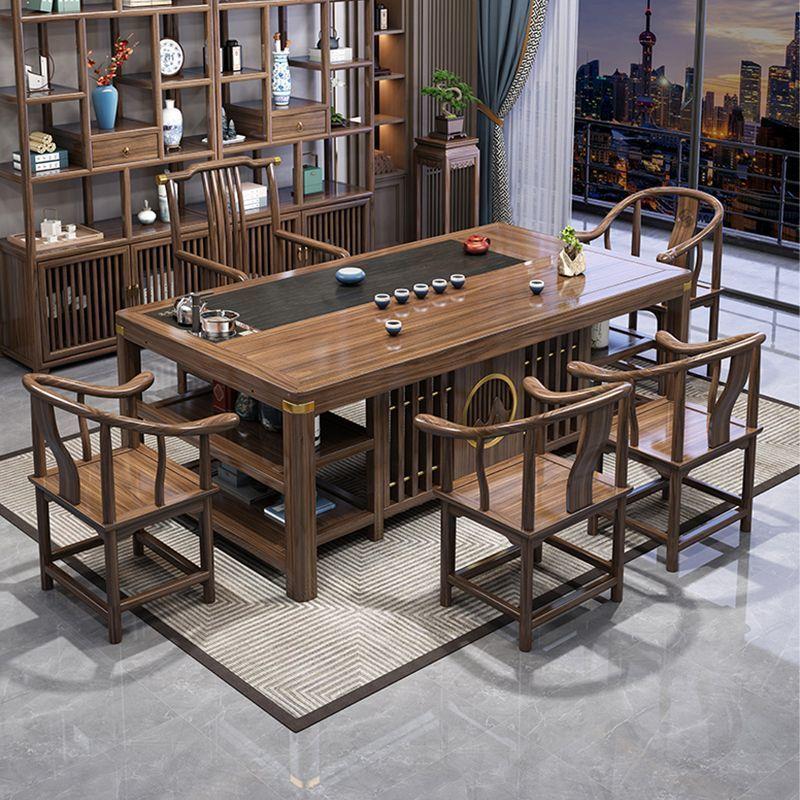 新中式泡茶桌椅组合全自动办公室茶台茶桌一体一整套