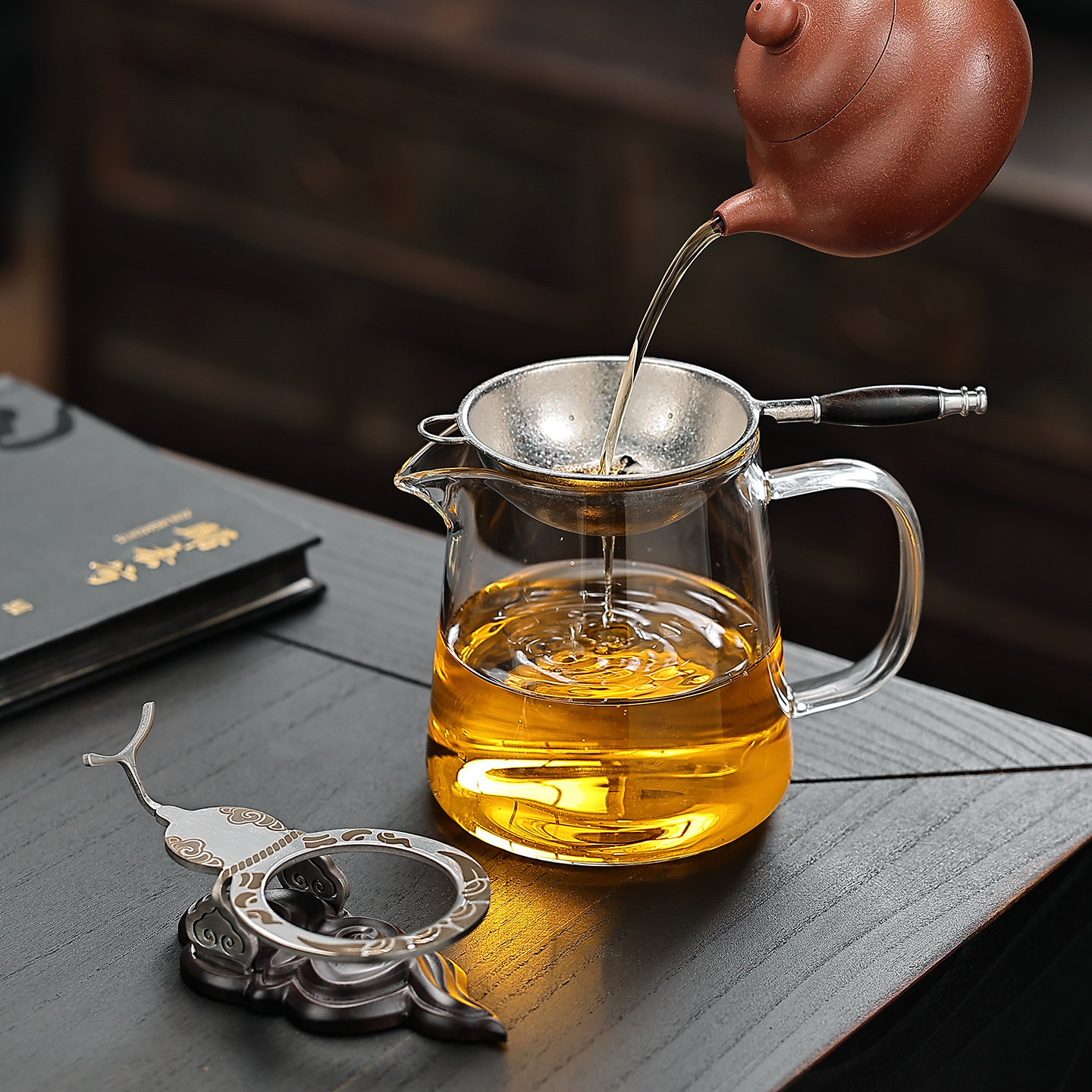 纯钛茶漏茶滤公道杯茶水分离套装