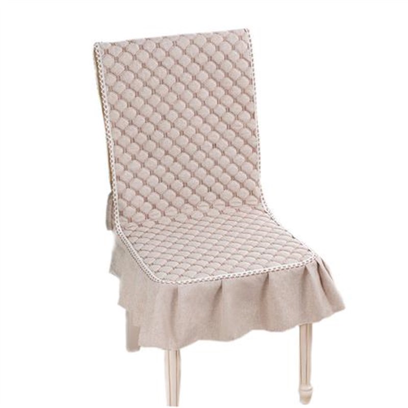 8E7Q纯棉餐桌椅子套罩连体坐垫椅垫靠背一体新中式四季通用餐厅凳