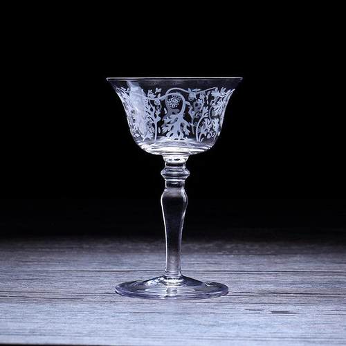 金质酒具无铅水晶马天尼鸡尾酒杯阔口阔口烤漆烤花刻花浅碟香槟杯