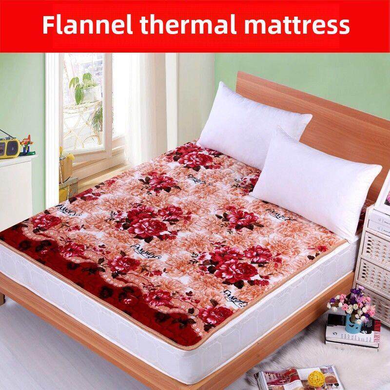 法兰绒床垫榻榻米加厚冬暖学生宿舍单人床家用双人床软床垫