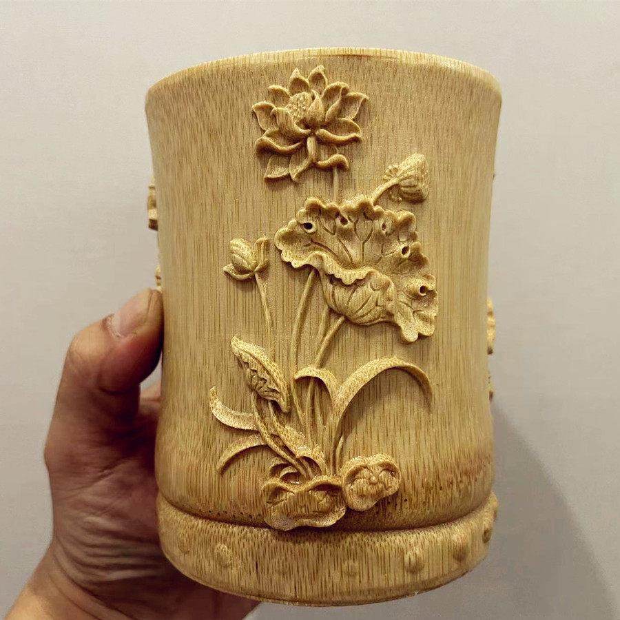 竹笔筒办公室插画收纳盒大容量送闺蜜老师朋友小孩男女同学小礼品,文具电教/文化用品/商务用品,笔筒,淘宝优惠券,粉丝福利购,淘宝优惠卷