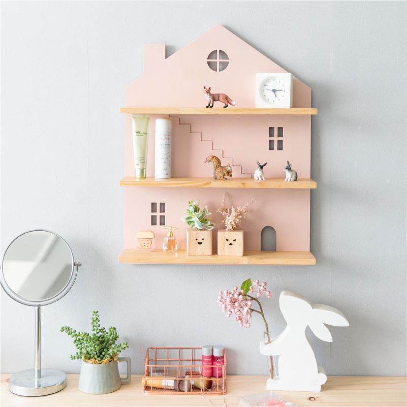 阿楹 ins公主女孩卧室书桌儿童房间墙面装饰布置床头壁挂件置物架