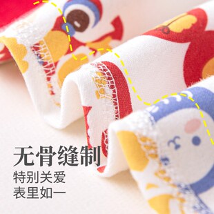 宝宝秋衣秋裤分体套装红色过拜年喜庆衣服纯棉春秋冬季婴儿童内衣