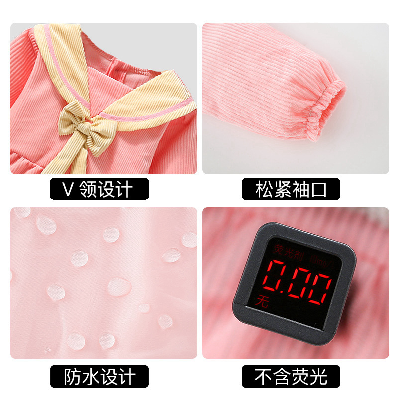 宝宝罩衣男女秋冬外穿洋气防水防脏新款儿童围裙幼儿园反穿衣罩衫