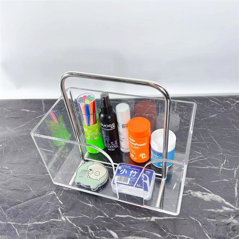 桌面亚克力收纳架厨房多功能架子金属台面饮料置物架