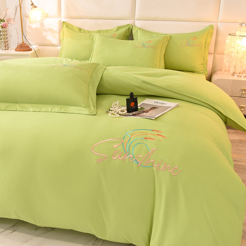 秋冬季床上四件套全棉纯棉2023新款轻奢加厚被套罩宿舍三件式床组