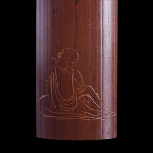 竹雕浙派大师张念超纯手工雕茶圣茶则老煤竹茶具用品茶道收藏摆件