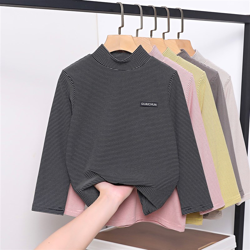 乖纯A类童装男童半高领打底衫秋冬款儿童内搭保暖上衣女童t恤长袖