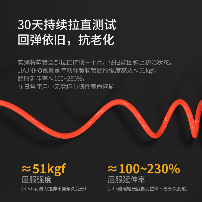 PU气动弹簧气管软管伸缩螺旋风管高压空压机气管8/10mm气泵管软管
