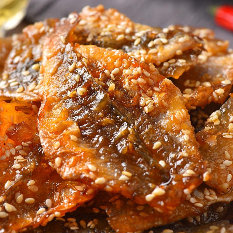 正宗蜜汁小黄鱼干 干海鲜零食即食休闲 小吃香辣芝麻烤小黄花