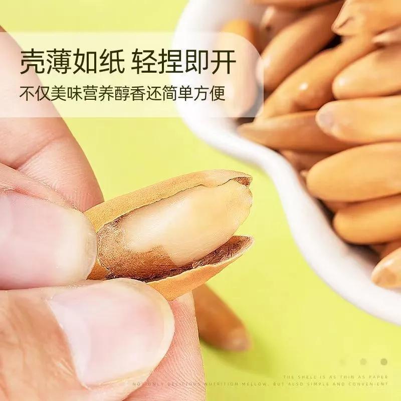 新货巴西松子1000g大颗粒薄壳手剥松子含袋装500g坚果零食年货