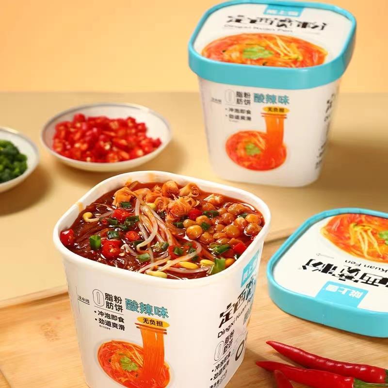 定西宽粉纯土豆粉陇上雪方便食品冲泡粉丝免煮鲜粉办公室宿舍火锅