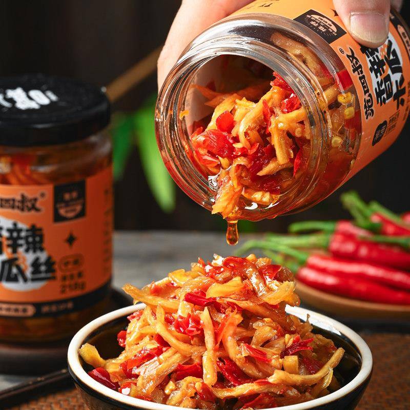 范四叔茶油剁椒香脆罗卜下面拌饭开 味下饭菜辣椒酱木瓜丝豆豉辣