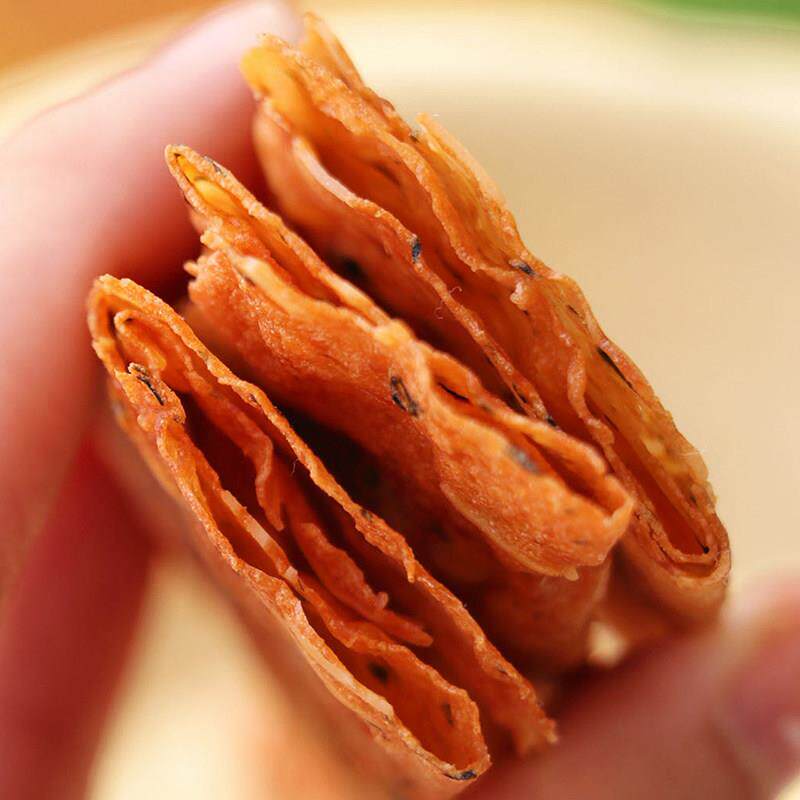 食在享吃果仁肉片海苔原味50g网红同款福建特产酥脆片解馋小零食