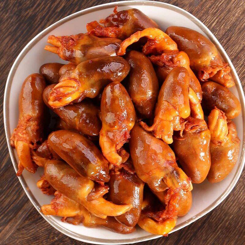 焗小二梅州客家盐焗鸡心开袋即食香辣麻辣鸡心零食卤味下酒菜100g
