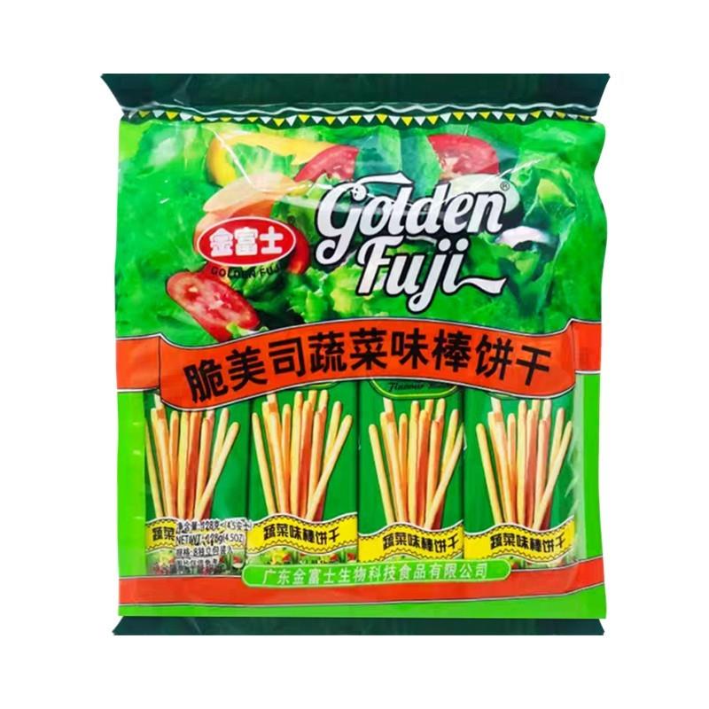 新日期番茄味金富士棒棒饼干条手指饼干蔬菜比萨味牛奶饼干独立包