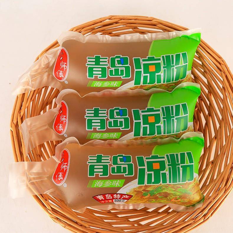 青岛凉粉青岛特产旗舰店原味0卡0脂开袋即食杨师傅石花菜海藻凉粉